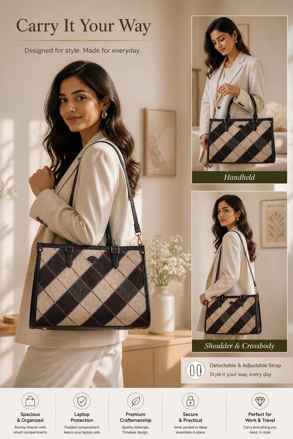 Vanya Women Laptop Tote Bag