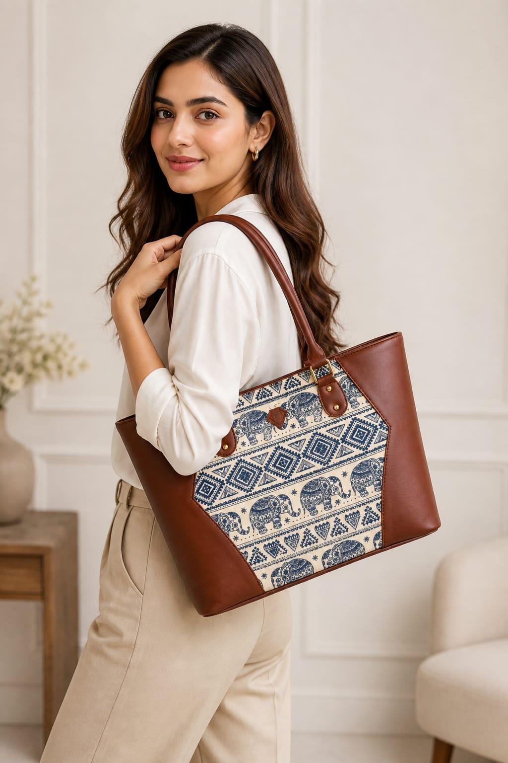 Vasudha Women Laptop Tote Bag