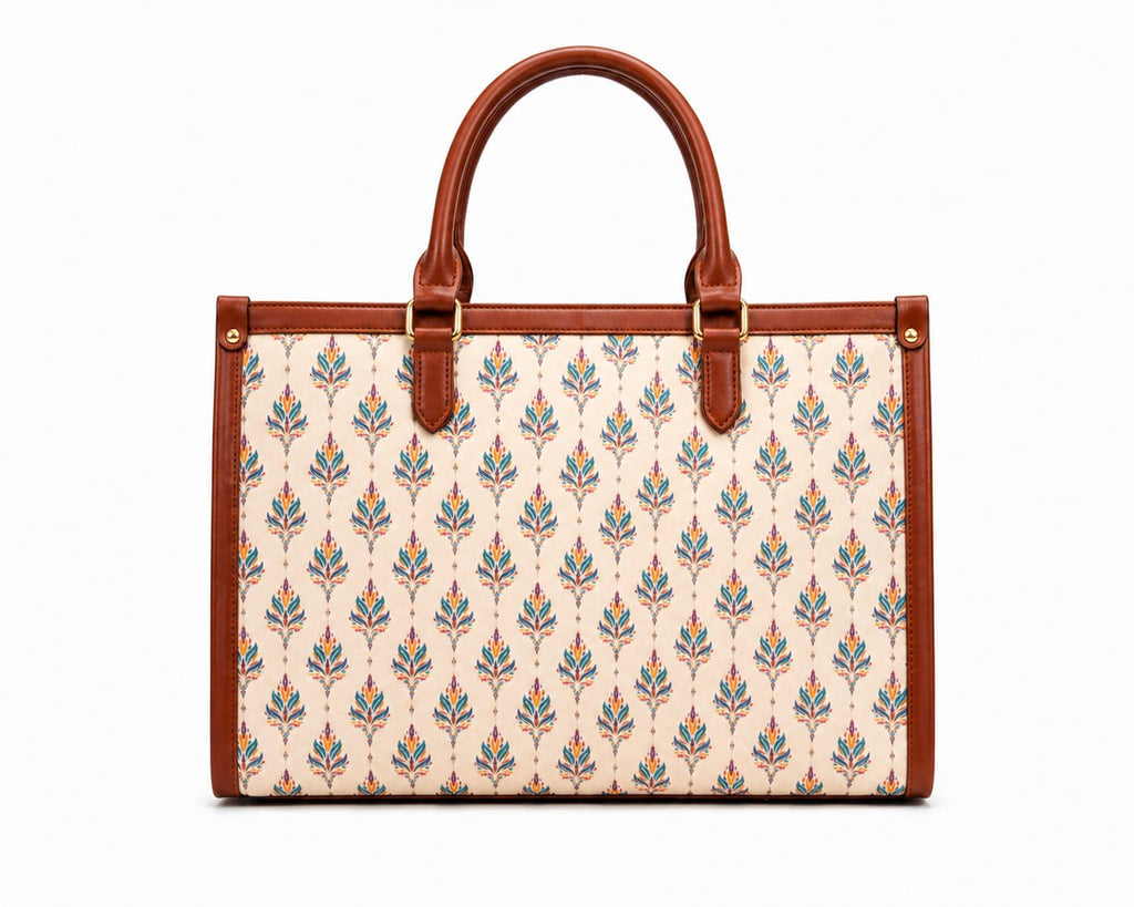 Vatika Heritage Women Laptop Tote Bag